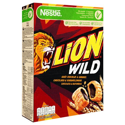 NESTLE δημητριακά lion wild με σοκολάτα και καραμέλα 410gr
