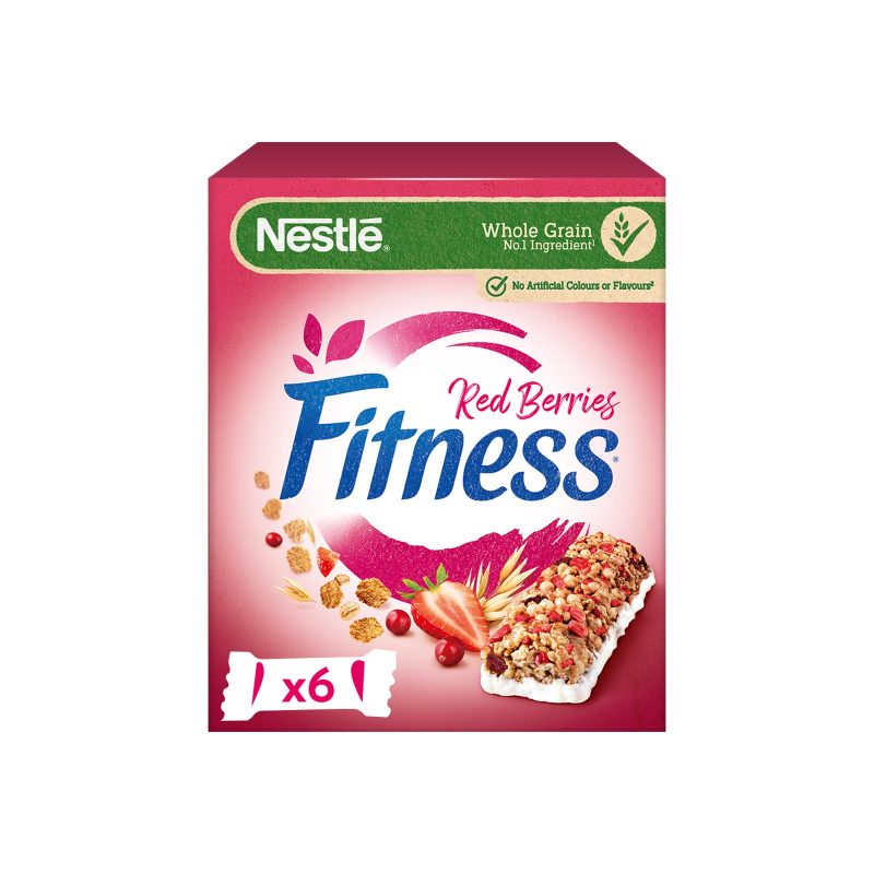 NESTLE μπάρες δημητριακών fitness red berries 6x23,5gr