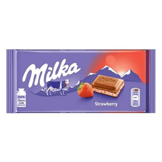 MILKA σοκολάτα με φράουλα και γιαούρτι 100gr – Σοκολάτες