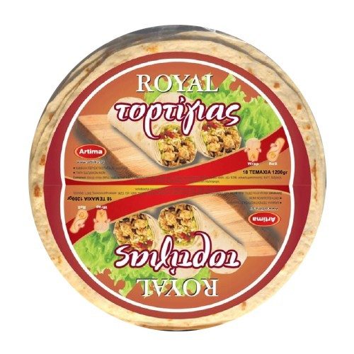 ROYAL τορτίγια σταρένια 25cm 18τεμ 1200gr – Αρτοσκευάσματα
