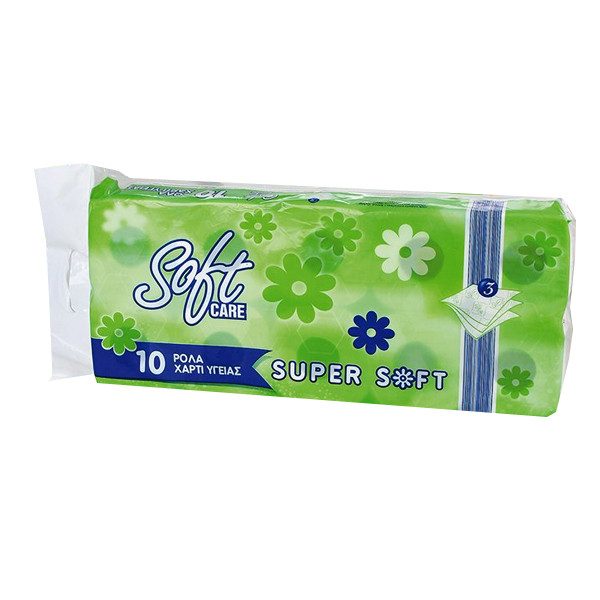 SOFTCARE χαρτί υγείας Super Soft 3φυλλο 10x90gr – Χαρτιά Υγείας