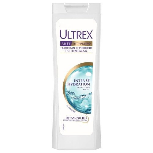 ULTREX σαμπουάν αντιπιτυριδικό intense hydration για γυναίκες κατά της ξηροδερμίας 360ml