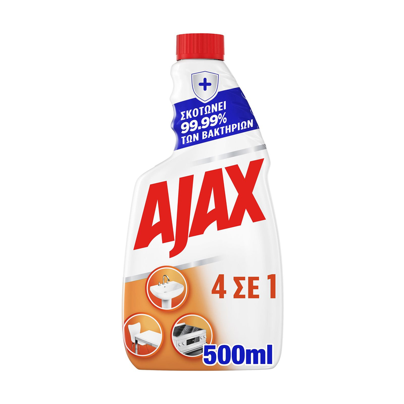 AJAX 4 σε 1 καθαριστικό γενικής χρήσης ανταλλακτικό 500ml – Καθαριστικά Επιφανειών