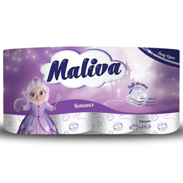 ZEBRA maliva χαρτί υγείας romance 3φυλλο 8τεμ – Χαρτιά Υγείας