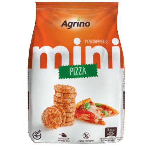 AGRINO ρυζογκοφρέτα mini pizza 50gr – Αλμυρά Snacks