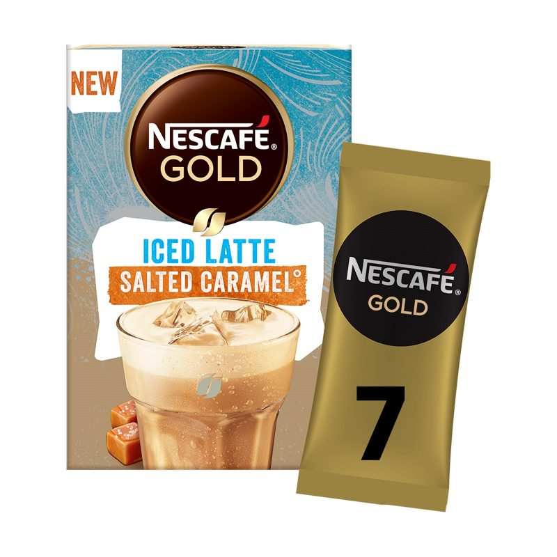 NESCAFE gold στιγμιαίος καφές σε sticks iced latte salted caramel 7x14,5gr – Καφέδες