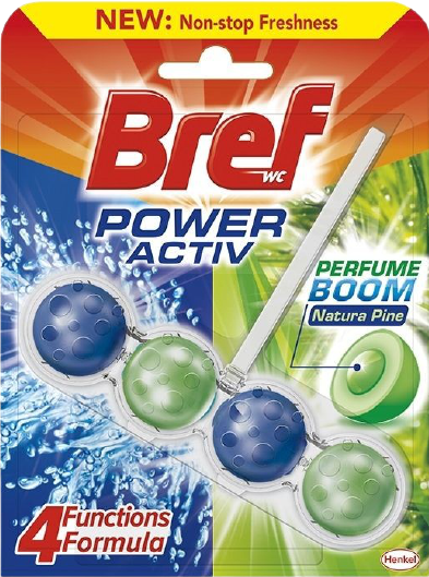 BREF μπλοκ WC Power Active Nature Pine 51ml – Καθαριστικά Μπάνιου