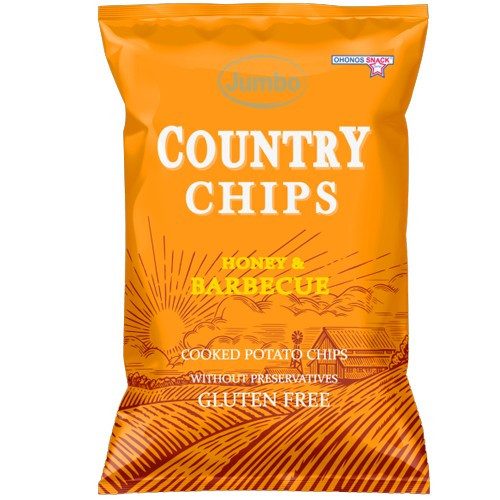 OHONOS SNACKS Jumbo country chips με μέλι και bbq 150gr – Πατατάκια