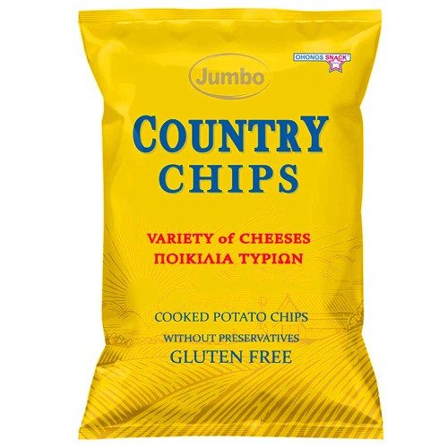 OHONOS SNACKS Jumbo country chips με ποικιλία τυριών 150gr – Πατατάκια
