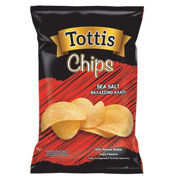 TOTTIS πατατάκια chips με αλάτι 90gr