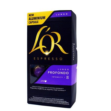 L'OR καφές espresso Lungo profondo σε κάψουλες συμβατές με μηχανή Nespresso 10τεμ – Κάψουλες Καφέ και Ροφημάτων