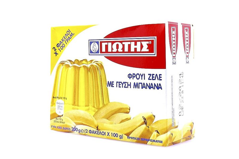 ΓΙΩΤΗΣ φρουί ζελέ με γεύση μπανάνα 200gr – Γιώτης – Έτοιμα Μείγματα για Γλυκά