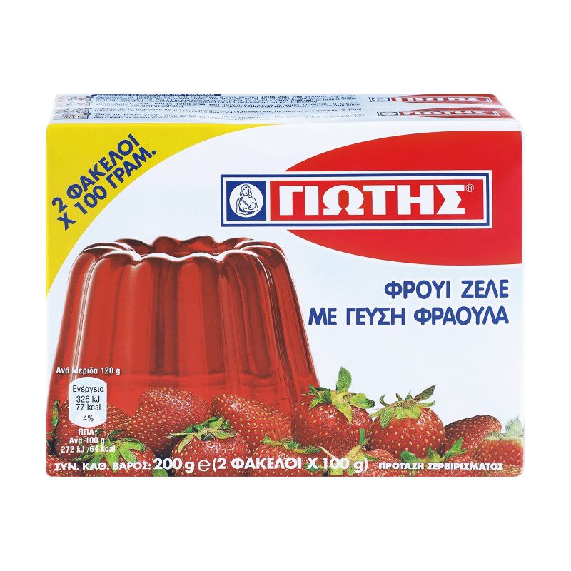 ΓΙΩΤΗΣ φρουί ζελέ με γεύση φράουλα 200gr – Γιώτης – Έτοιμα Μείγματα για Γλυκά