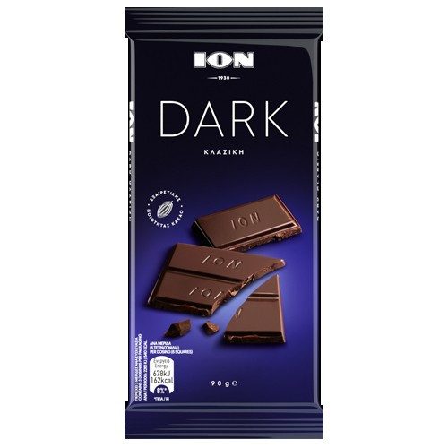 ΙΟΝ σοκολάτα υγείας dark κλασική 90gr – Σοκολάτες