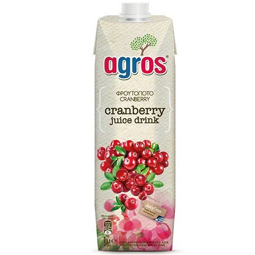 AGROS χυμός κράνμπερι 1lt – Χυμοί
