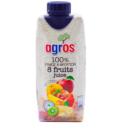 AGROS χυμός 8 φρούτων 330ml – Χυμοί