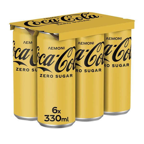 COCA COLA αναψυκτικό Zero χωρίς ζάχαρη με λεμόνι 6x330ml – Αναψυκτικά