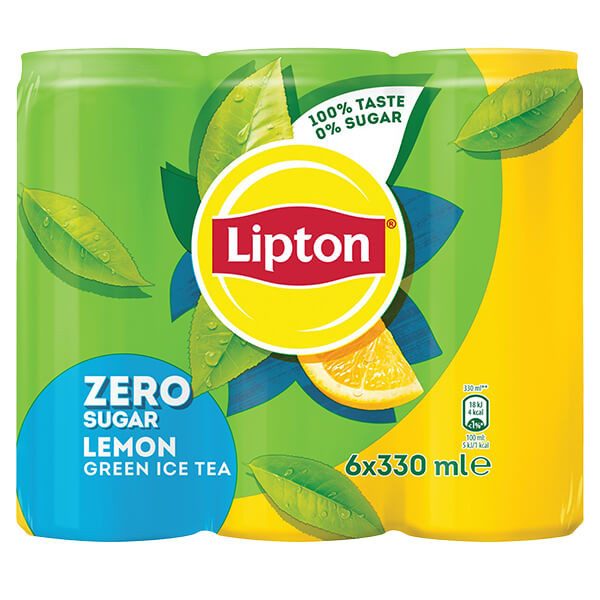 LIPTON κρύο τσάι πράσινο λεμόνι χωρίς ζάχαρη 6x330ml – Αναψυκτικά