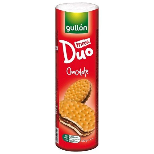 GULLON μπισκότα γεμιστά με σοκολάτα mega duo 500gr