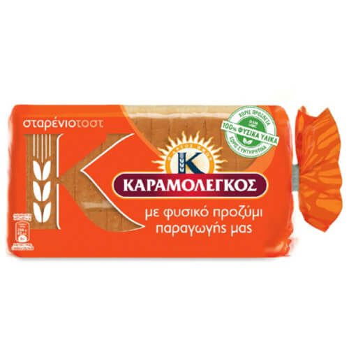ΚΑΡΑΜΟΛΕΓΚΟΣ ψωμί του τοστ σταρένιο 340gr – Καραμολέγκος – Αρτοσκευάσματα