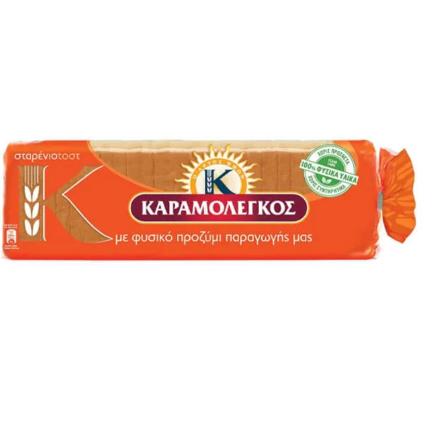 ΚΑΡΑΜΟΛΕΓΚΟΣ ψωμί του τοστ σταρένιο 680gr – Καραμολέγκος – Αρτοσκευάσματα