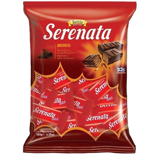 BINGO Serenata γκοφρετάκια mini με σοκολάτα γάλακτος 180gr – Σοκολάτες
