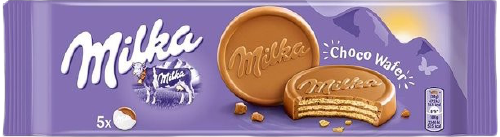 MILKA μπισκότα βάφλας με σοκολάτα 150gr