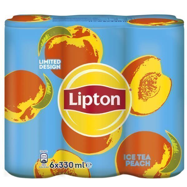 LIPTON κρύο τσάι μαύρο ροδάκινο 6x330ml – Αναψυκτικά