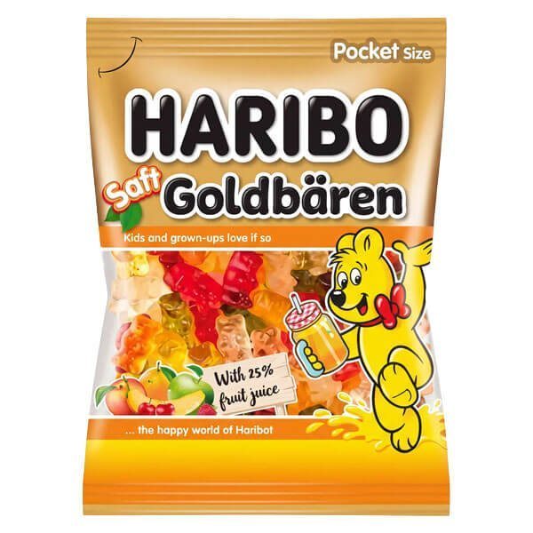 HARIBO ζελεδάκια goldbears saft με 25% χυμό 85gr – Καραμέλες, Γλειφιτζούρια και Τσίχλες