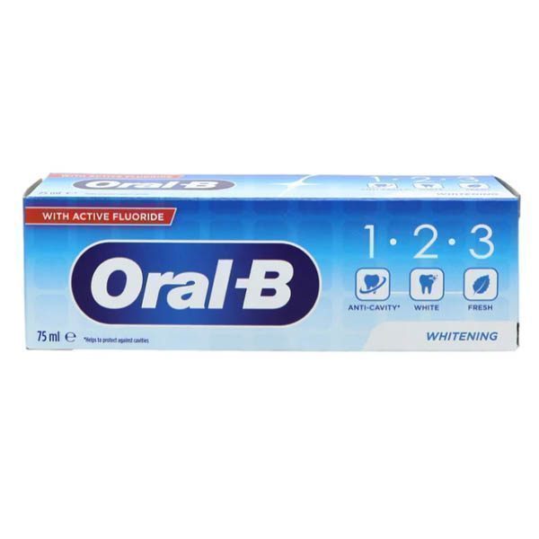 ORAL-B οδοντόκρεμα 1-2-3 whitening 75ml – Οδοντόκρεμες