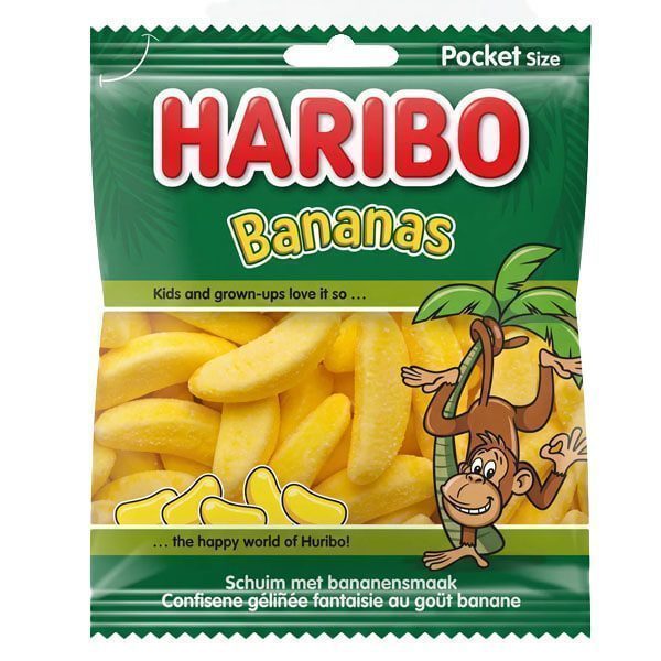 HARIBO ΖΑΧΑΡΩΤΑ 70gr - (BANANAS) – Καραμέλες, Γλειφιτζούρια και Τσίχλες