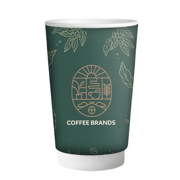 ΠΟΤΗΡΙ ΧΑΡΤΙΝΟ COFFEE BRANDS (DOUBLE WALL) (12οz) - (25τεμ.) – Ποτήρια μιας Χρήσης