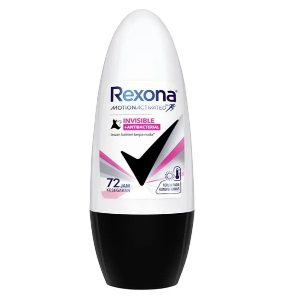 REXONA αποσμητικό σώματος roll-on invisible black και white 45ml – Αποσμητικά
