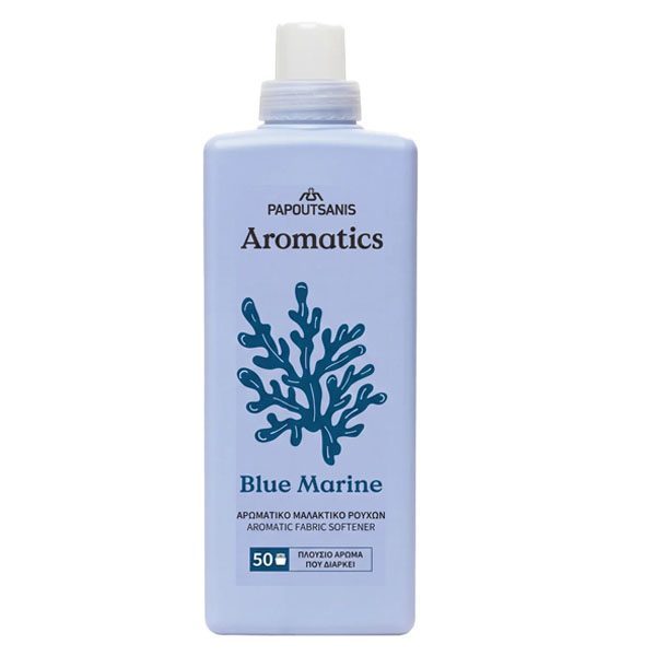 PAPOUTSANIS AROMATICS ΜΑΛΑΚΤΙΚΟ 1000ml 50μεζ - (BLUE MARINE) – Παπουτσάνης – Μαλακτικά Ρούχων