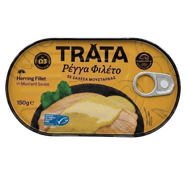 TRATA ρέγγα φιλέτο σε σάλτσα μουστάρδας 150gr – Τρόφιμα Μακράς Συντήρησης