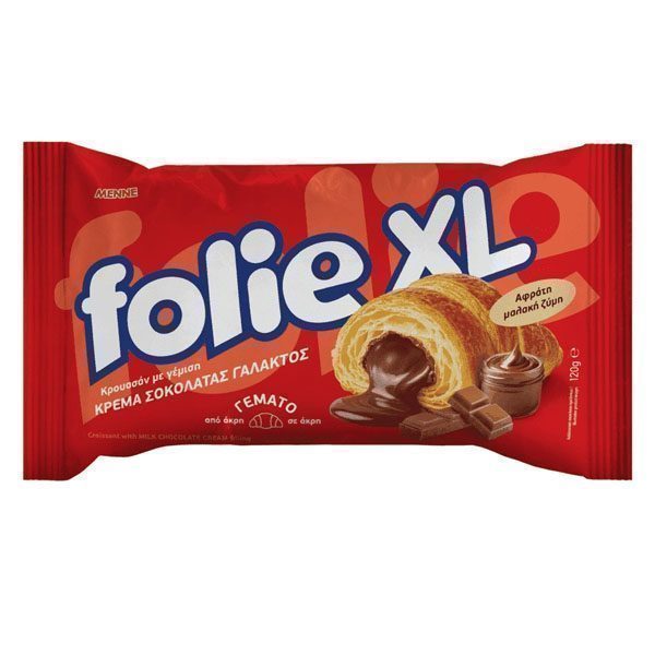 ΕΒΓΑ Folie κρουασάν Xl με κρέμα σοκολάτας γάλακτος 120gr – Έβγα – Κέικ, Τσουρέκια και Κρουασάν
