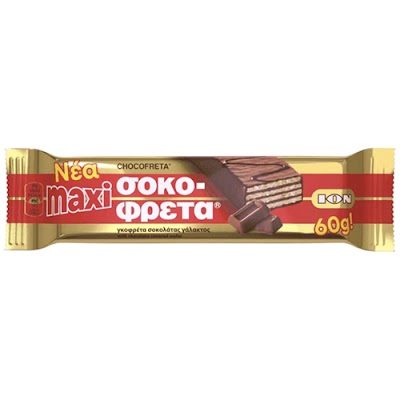 ION σοκοφρέτα με σοκολάτα γάλακτος maxi 60gr – Ιον – Σοκολάτες