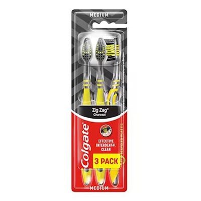 COLGATE οδοντόβουρτσα zig-zag charcoal μέτρια 3τεμ – Οδοντόβουρτσες Απλές