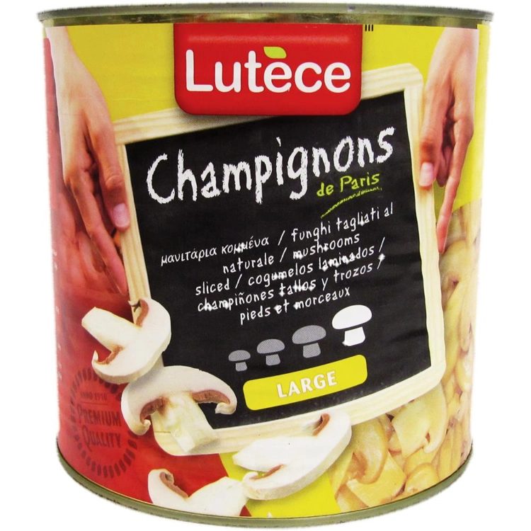 LUTECE μανιτάρια τεμαχισμένα 2,55kg – Τρόφιμα Μακράς Συντήρησης