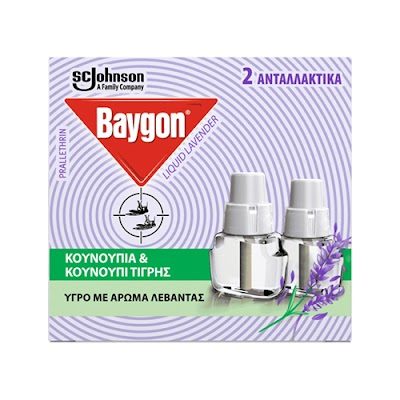 BAYGON υγρό κατά των κουνουπιών ανταλλακτικό λεβάντα 120 ώρες 2x36ml – Εντομοκτόνα και Εντομοαπωθητικά Χώρου