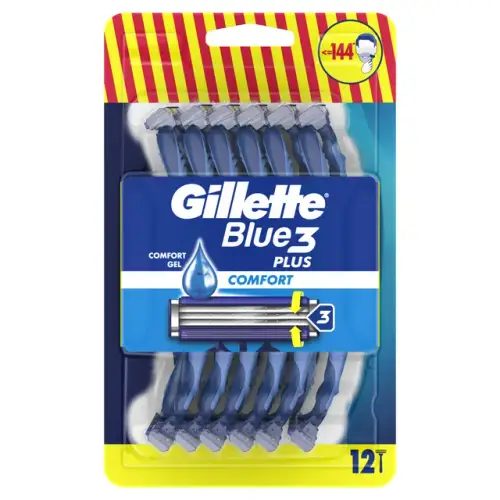 GILLETTE ΞΥΡΑΦΑΚΙΑ BLUE 3 PLUS (12τεμ.) - (COMFORT) – Ξυραφάκια