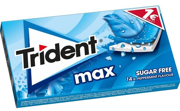 TRIDENT τσίχλες max μέντα 27gr – Καραμέλες, Γλειφιτζούρια και Τσίχλες