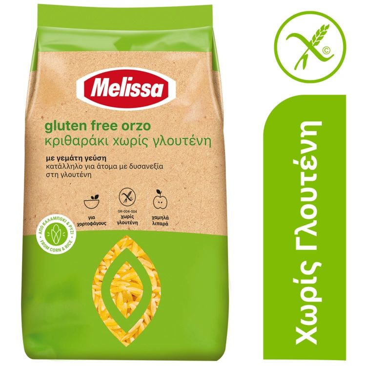 MELISSA κριθαράκι χωρίς γλουτένη 400gr – Ζυμαρικά
