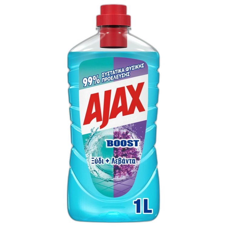 AJAX Boost υγρό καθαριστικό γενικής χρήσης ξύδι και λεβάντα 1lt – Καθαριστικά Επιφανειών