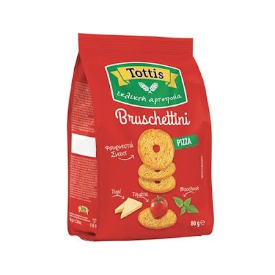 TOTTIS Bruschettini παζιμαδάκια με γεύση pizza 80gr – Αρτοσκευάσματα