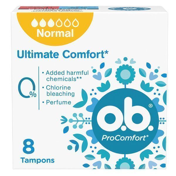 O.B. TAMPONS PROCOMFORT 8τεμ. - (NORMAL) – Ταμπόν