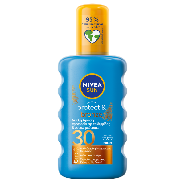 NIVEA sun αντηλιακό protect και bronze spray spf30 200ml – Αντηλιακά