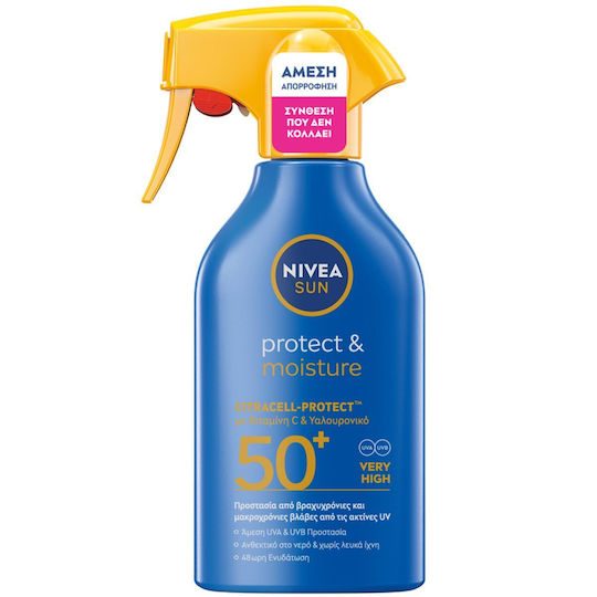 NIVEA sun αντηλιακό protect και moisture trigger spf50+ 250ml – Αντηλιακά