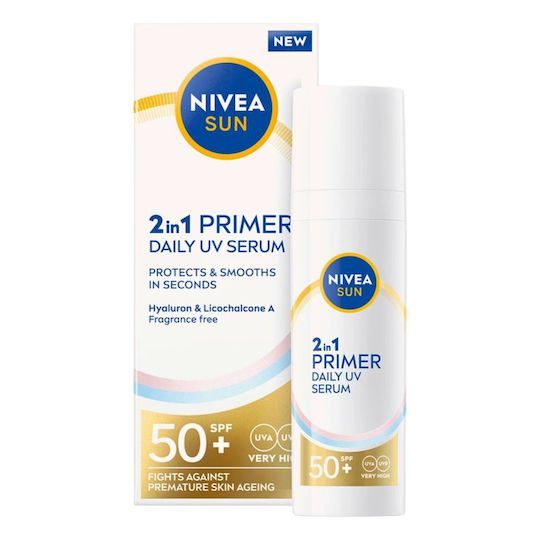 NIVEA sun face αντηλιακο προσωπου 2in1 primer serum spf50+ 30ml – Αντηλιακά