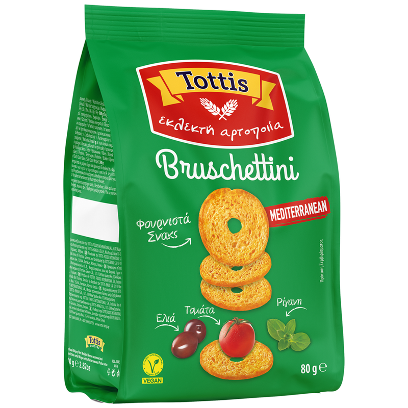 TOTTIS παξιμάδι bruschettini tomato-olive σ12 80gr – Αρτοσκευάσματα